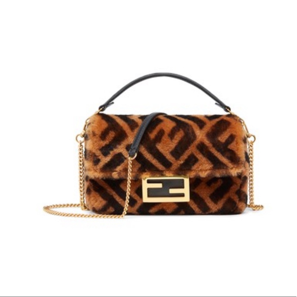 Mini Fendi sheepskin baguette